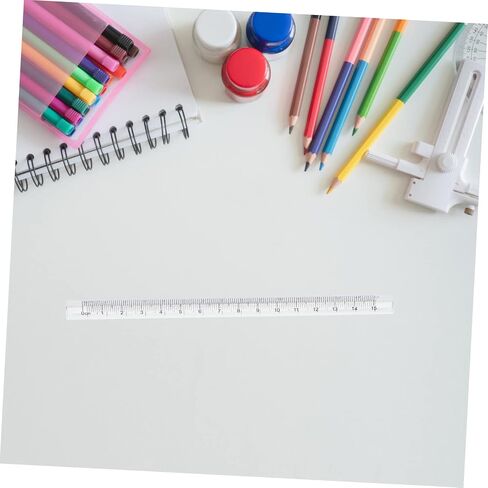 Gadpiparty 1set Transparent Triangular Scale Ruler for Students Lightweight and Measuring Tools for Drawing Design and Architecture Classroom and Office 8pcs in Saudi Arabia