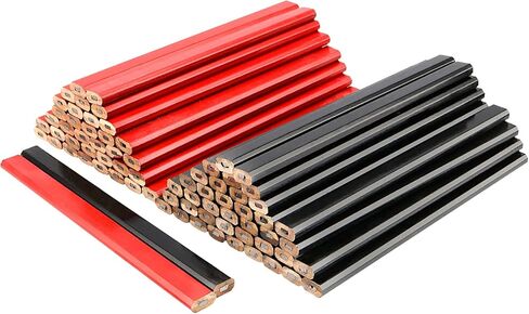 288 PCS 7 بوصة من أقلام النجار ، قلم رصاص البناء ، قلم رصاص أسود أسود ، أقلامًا كبارًا ، أقلام المقاول ، أقلام الرصاص المسطحة للعمل الخشبي ، وعلامات الخرسانة ، والكتابة ، والأحمر ، والأسود in Saudi Arabia