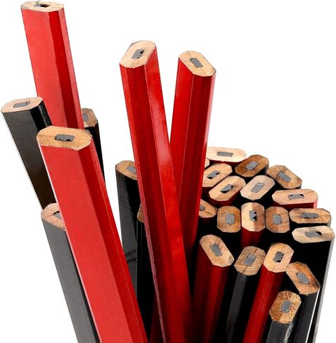 288 PCS 7 بوصة من أقلام النجار ، قلم رصاص البناء ، قلم رصاص أسود أسود ، أقلامًا كبارًا ، أقلام المقاول ، أقلام الرصاص المسطحة للعمل الخشبي ، وعلامات الخرسانة ، والكتابة ، والأحمر ، والأسود in Saudi Arabia