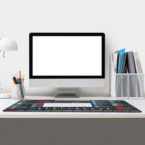 nuobesty كبير لوحة المفاتيح لوحة الماوس Excel ورقة الغش لوحة المكتب اللوحة غير المنقوش in Saudi Arabia