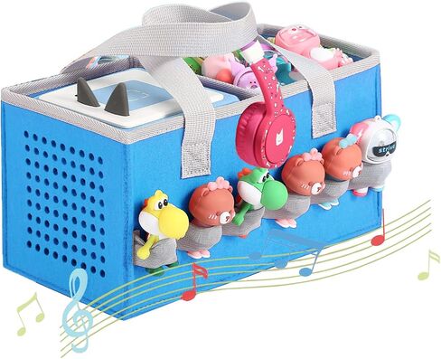 حافلة حقيبة Toniebox Audio Playi و STARTER STET ، حقيبة منظمات FOLED ، سافر إلى حقيبة TONIEBOX Earphone و Charger Accessories (Blue) in Saudi Arabia
