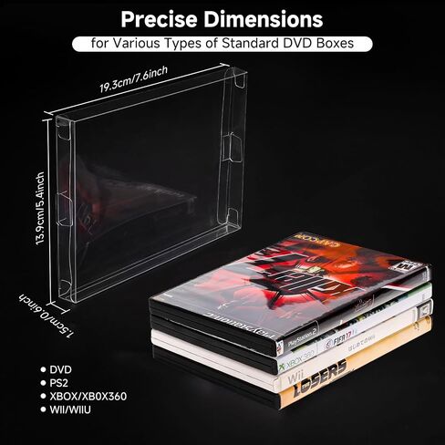 30 Pack Video Game Protector Case | Protective Sleeve for Gamecube, Xbox, PS2, Wii U, and DVD | Strong Protection for Your Video Game Collection in Saudi Arabia