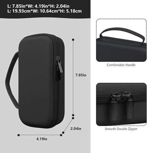 Supmay Carrying Case متوافقة مع وحدة التحكم في لعبة R36 Max Retro باليد ، حقيبة سفر في ألعاب الفيديو مع شحن كابل ، بطاقة TF ، يدوي ، أسود in Saudi Arabia