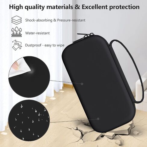 Supmay Carrying Case متوافقة مع وحدة التحكم في لعبة R36 Max Retro باليد ، حقيبة سفر في ألعاب الفيديو مع شحن كابل ، بطاقة TF ، يدوي ، أسود in Saudi Arabia