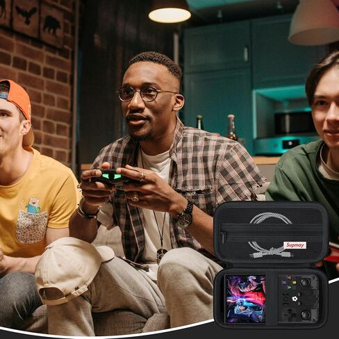 Supmay Carrying Case متوافقة مع وحدة التحكم في لعبة R36 Max Retro باليد ، حقيبة سفر في ألعاب الفيديو مع شحن كابل ، بطاقة TF ، يدوي ، أسود in Saudi Arabia