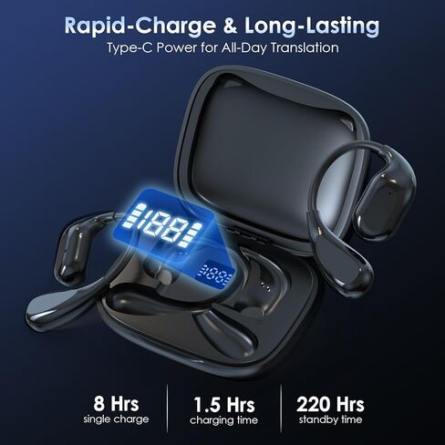 ترجمة سماعات الأذن الحقيقية Rime AI: Olycism AI مترجم أذن مع 150 لغة 3 في 1 ترجمة سماعات بطارية طويلة بلوتوث 5.4 ، iOS Android لدراسة أعمال السفر in Kuwait