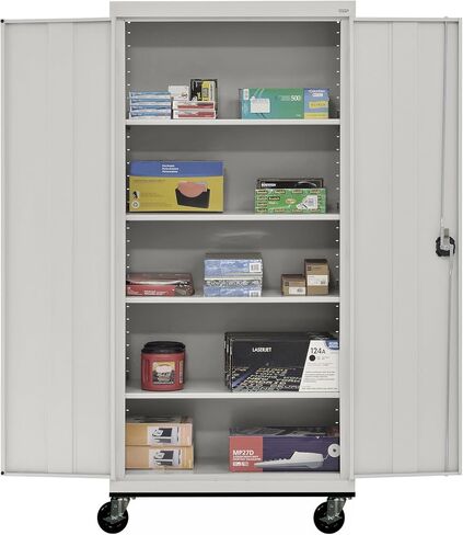 Sandusky Lee TA4R362472-05 Mobile Steel Cabinet ، 36 "W × 24" D X 78 "H ، Dove Gray in Kuwait