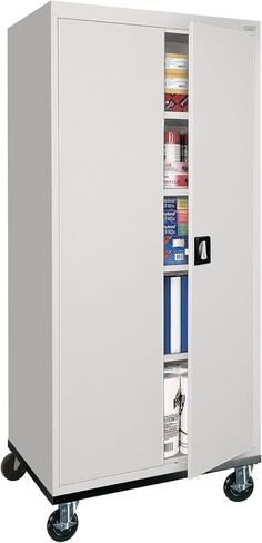 Sandusky Lee TA4R362472-05 Mobile Steel Cabinet ، 36 "W × 24" D X 78 "H ، Dove Gray in Kuwait