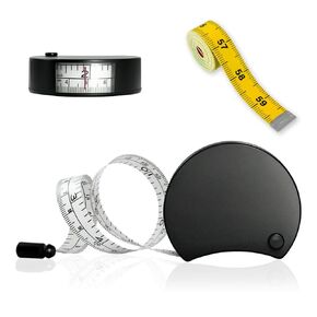 Soft Body Measuring Tape for Weight Loss & Sewing - 60 Inch / 150 cm Dual-Scale Retractable Tape Measure with Lock Button, Clear Window Reading - Ideal for Fitness, Tailoring & Body Measurements