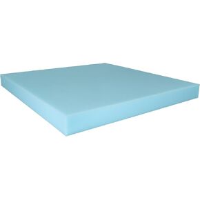 AEC Luxury Upholstery Foam - 2" Thick x 22" Wide x 22" Long - HIGH Density - Blue - Made in USA