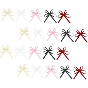 jojofuny 100pcs Bowknot Ribbon Adornments for Crafts Fashionable Clothing Accessories Hand Sewing Materials for Weddings Parties and Decorations