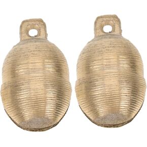BESPORTBLE 2Pcs Pet Bells Lightweight Brass Dog Bells for Sheep Cattle Ornament with Resounding Sound for Dogs Livestock Durable Skin Friendly Design