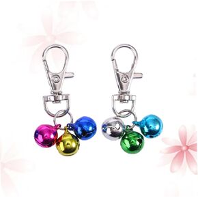 Popetpop 2pcs مصغرة أجراس اللون المتنوعة لزينة طوق الكلاب أجراس الحيوانات الأليفة رائعتين للجرو السهل إرفاقها للأنشطة في الهواء الطلق ألوان عشوائية للكلاب