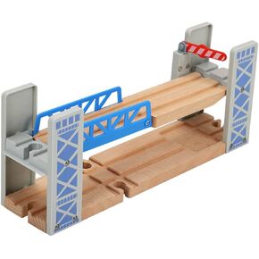DOITOOL 1 Set Wooden Train Track Bridge Model for Easy to Build Railroad Accessories Stimulate Logical Thinking Creativity for Train