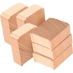 Vaguelly 6pcs Wooden Train Bridge Supports Elevate Your Track Sturdy Bridge Risers for Compatible Major Railway Brands Accessory