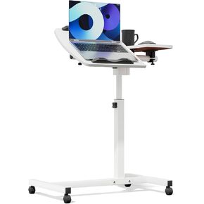 Athena Collection Height Admable Rolling Desk Mobile Portable CART CART STAME SIT STAND DASK COMPORT TABER