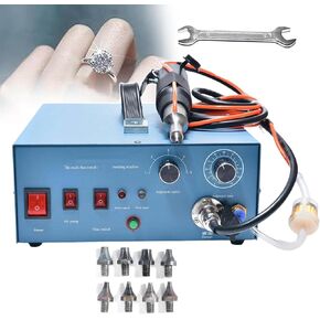 80 pcs/min Pearl Setting Machine and applicator, Pearl Gluing Machine with Adjustable Power and Timing Function, Point Drilling Machine for Clothing and Accessories and Embroidery