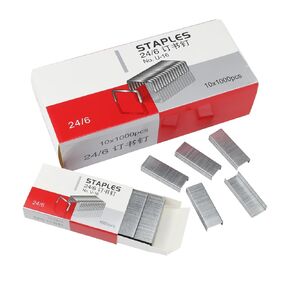 10000pcs No.12 Staples ، طول 1/4 بوصة قياسي ، 24/6 دبابيس قياسية لمعظم Staplers Staplers القياسية لسطح المكتب