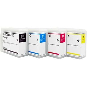 SJIC36P Ink Cartridge with Pigment Ink Compatible with CW-C6000Ae CW-C6000Pe CW-C6500Ae CW-C6500Pe(4 Color Set)