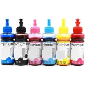 6 Color 1 Set Compatible Sublimation Ink for Various Printers Including L1800 L805 L801 R330 R230 R270 R290 T50 L850 L810 1390 Ink