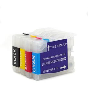 Empty Refill Ink Cartridges Compatible with MFC Series MFC665CW MFC845CW MFC465CN MFC685CW MFC3360C Models LC1000 LC10 LC51 LC37 LC57 LC960