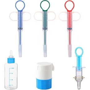 6 Pack Cat Pill Shooter, Pill Crusher for Pets, Pill Pusher for Cats, Pet Popper for Cats Dogs, Pet Medicine Feeder, Kitten Puppy Bottle Feeding Kit