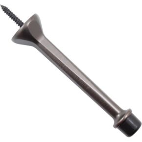 Stone Harbor Hardware Heavy-Duty Solid Door Stop, 4 Inches, Satin Nickel