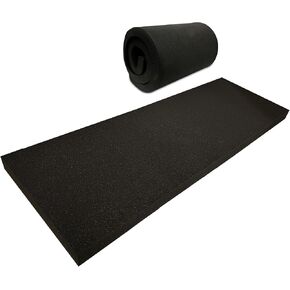 QOMFY 3" Height x 12" Width x 48" Length Charcoal Upholstery Foam Sheet | Made in USA | Multi-Purpose Foam for Upholstery, DIY, Packaging & Acoustic Projects
