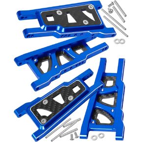 RC Suspension Arms Upgrades Part for 1/10 Slash 4x4 (VXL)/Rustler 4x4 (VXL)/Stampede 4x4 (VXL),Alloy Front Rear Suspension Arms,Navy Blue