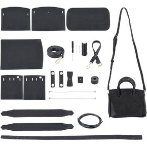 WADORN DIY Crossbody Purse Making Kit, PU Leather Handbag Making Materials Set Hand Sewing Shoulder Bag Complete Accessories Set, 8.7x4.3x6.3 Inch