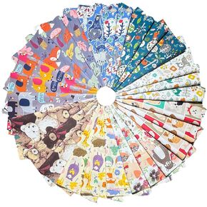100% Cotton Quilting Fabric Squares 5''x5'' Floral Print Precut Fabric Bundles Charm Packs for Quilting 5 inch Clearance for Pathwork Quilt（Fresh Style）