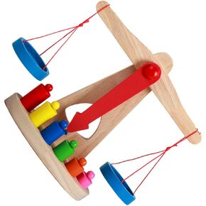 Vaguelly 1 Set Balance Scale for Interactive Family Plaything for Learning Balance and Simple Numerical Calculations Safe Smooth Finish for Early Education