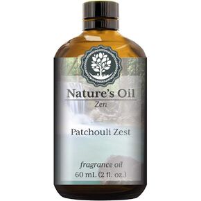 Patchouli Zest Fragrance Oil (60ml) for Diffusers, Soap Making, Candles, Lotion, Home Scents, Linen Spray, Bath Bombs, Slime