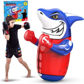 2025 أسماك القرش المحدثة قابلة للنفخ للأطفال ، 47 '' 'Thark Toys for Kids ، عيد ميلاد متين في داخلي وخارجية مصمم بشكل فريد للأولاد من 3 إلى 8 سنوات