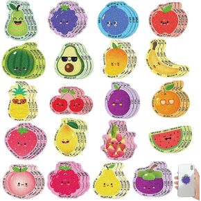 Fulmoon 120 Pcs Calm Anxiety Sensory Stickers Textured Sensory Strips Tactile Rough Calm Sensory Stickers Adhesive Tactile Fruit Shapes Apple Banana Watermelon Fidget Tool for Adults Anxiety Relief