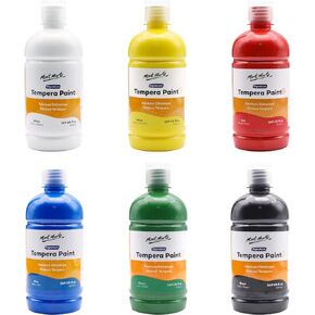 Mont Marte Tempera Paint Set 12pc x 16.9 US fl.oz (500ml), 12 Bottles of Tempera Style Kids Paint, Washable for Kids Art and Craft, Non Toxic, Easy to Clean.