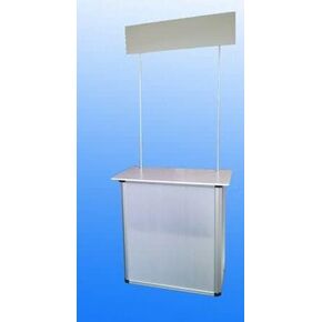 Premium Promotion Counter Table Kiosk Aluminum Frame Display Supermarket Demo Trade Show Exhibition Displayo Pop up Booth