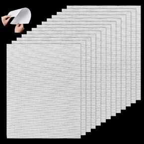 nbeads 14 pcs fursuit مخصصة الشبك عيون 30x22cm PVC تسامي صافي شبكات القماش القابلة للطباعة لتصنيع Cosplay Sulptures Fursuits ، الأبيض ، سمك: 0.4 ملم.