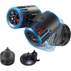 Carefree Fish Aquarium Magnetic Double Powerheads 25W 5400Gph for 30~300Gal Fish Tank Wave Maker Quiet and Strong Submersible Water Circulation Pump for Freshwater and Saltwater