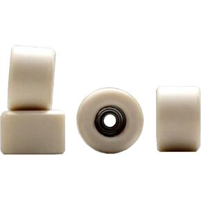 8mm Fingerboard Wheel - Skateboard, Finger Skateboard, Extreme Sports - Silent, Durable, Non-Skid, Strong Grip - Customized Bearings, Handmade - Polyurethane - Beige