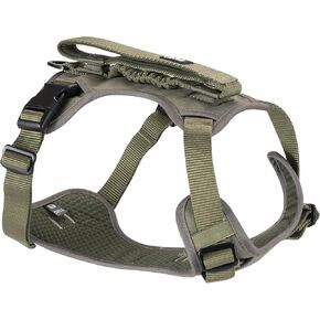 TUG Grab Dog Harness | Integrated Traffic Leash Magnetically Attached for Quick Control (Large/Cream)