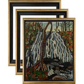 Jerry's Artarama Cardinali Renewal Core Floater Frame for 3/4" Deep Canvas - 3-Pack, 11x14" Antique Gold - Open Back, Gallery Presentation Floating Frame for Canvas Painting