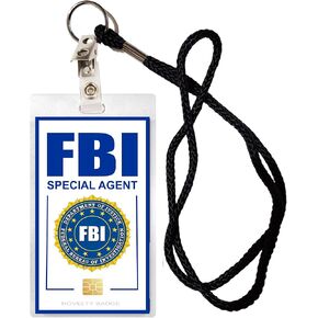 F B I Novelty Laminated Card with Lanyard Halloween Costume Movie Prop