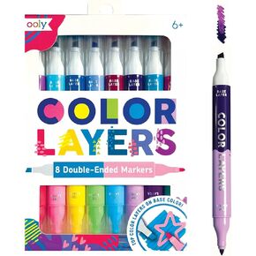 Ooly Rainbow Sparkle Glitter Markers Set of 15, Includes 5 Pastel & 10 Classic Color Markers, Glittery Marker for Kids, 2mm Nib for Medium Sized Lines, Back to School Supplies - GLITTER VARIETY PACK