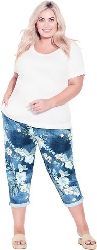 Avenue Women's Plus Size Pant Jenny Knit Crop in Saudi Arabia