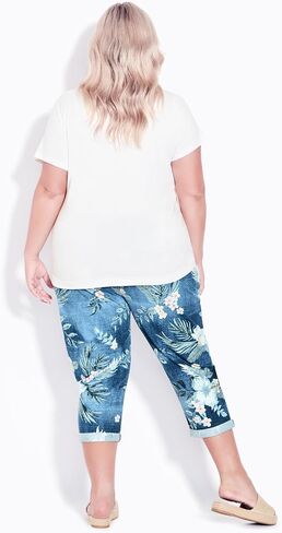 Avenue Women's Plus Size Pant Jenny Knit Crop in Saudi Arabia
