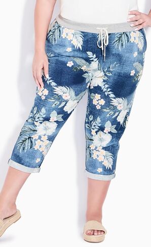 Avenue Women's Plus Size Pant Jenny Knit Crop in Saudi Arabia