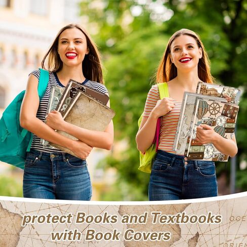 6 حزمة أغلفة الكتب الممتدة Jumbo ، أغلفة ملونة لحماية الكتب المدرسية ورعاية الكتب المدرسية ، وقائية قابلة لإعادة الاستخدام القابلة لإعادة الاستخدام للكتب الغشائية التي تصل إلى 9 × 11 بوصة (خريطة) in Kuwait