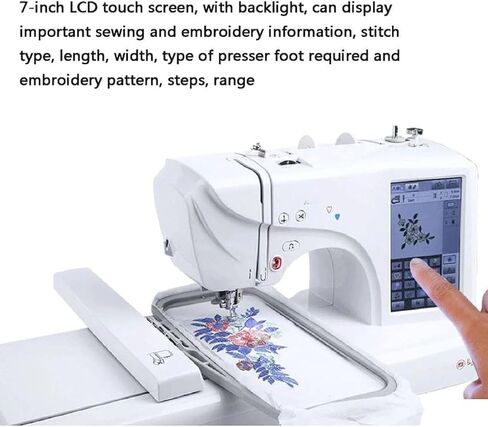 آلة التطريز الكهربائية ، وشفرة شاشة LCD مقاس 7 بوصات لمجلة تطريز محوسبة مع مساحة تطريز 4 "× 9.2" ، و 210 حرفًا مدمجًا و 30 حدود نمط in Saudi Arabia