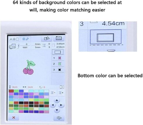 آلة التطريز الكهربائية ، وشفرة شاشة LCD مقاس 7 بوصات لمجلة تطريز محوسبة مع مساحة تطريز 4 "× 9.2" ، و 210 حرفًا مدمجًا و 30 حدود نمط in Saudi Arabia
